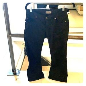 Italian made lightweight cropped black jeans